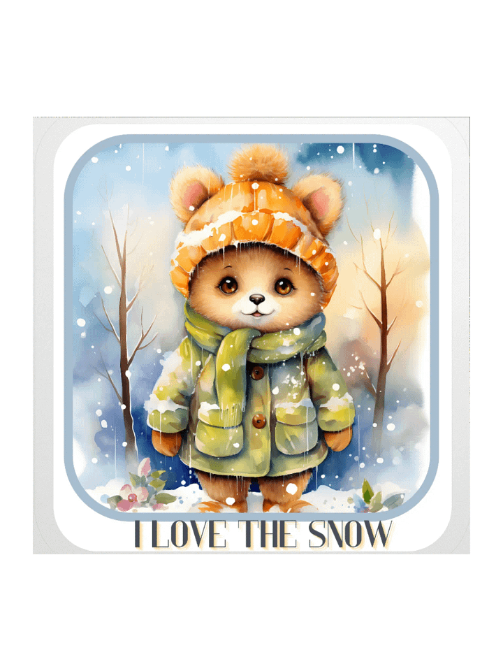 I Love The Snow, Bear Sticker product image (3)