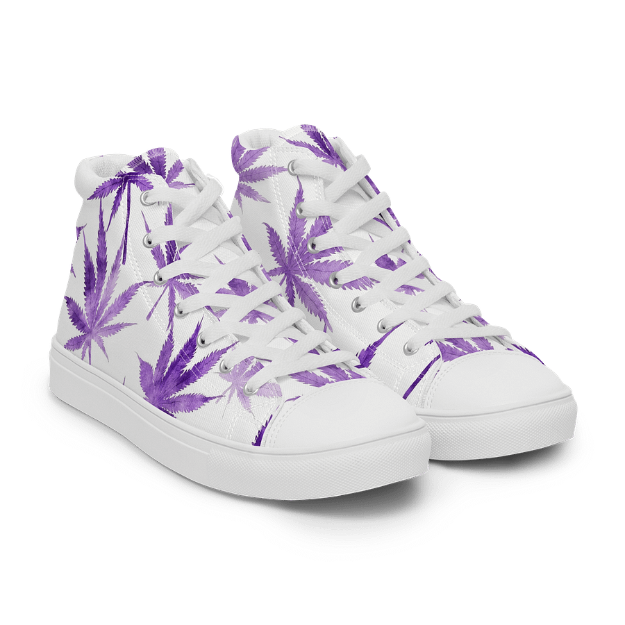Purple Leaf High Top Canvas Shoes product image (8)