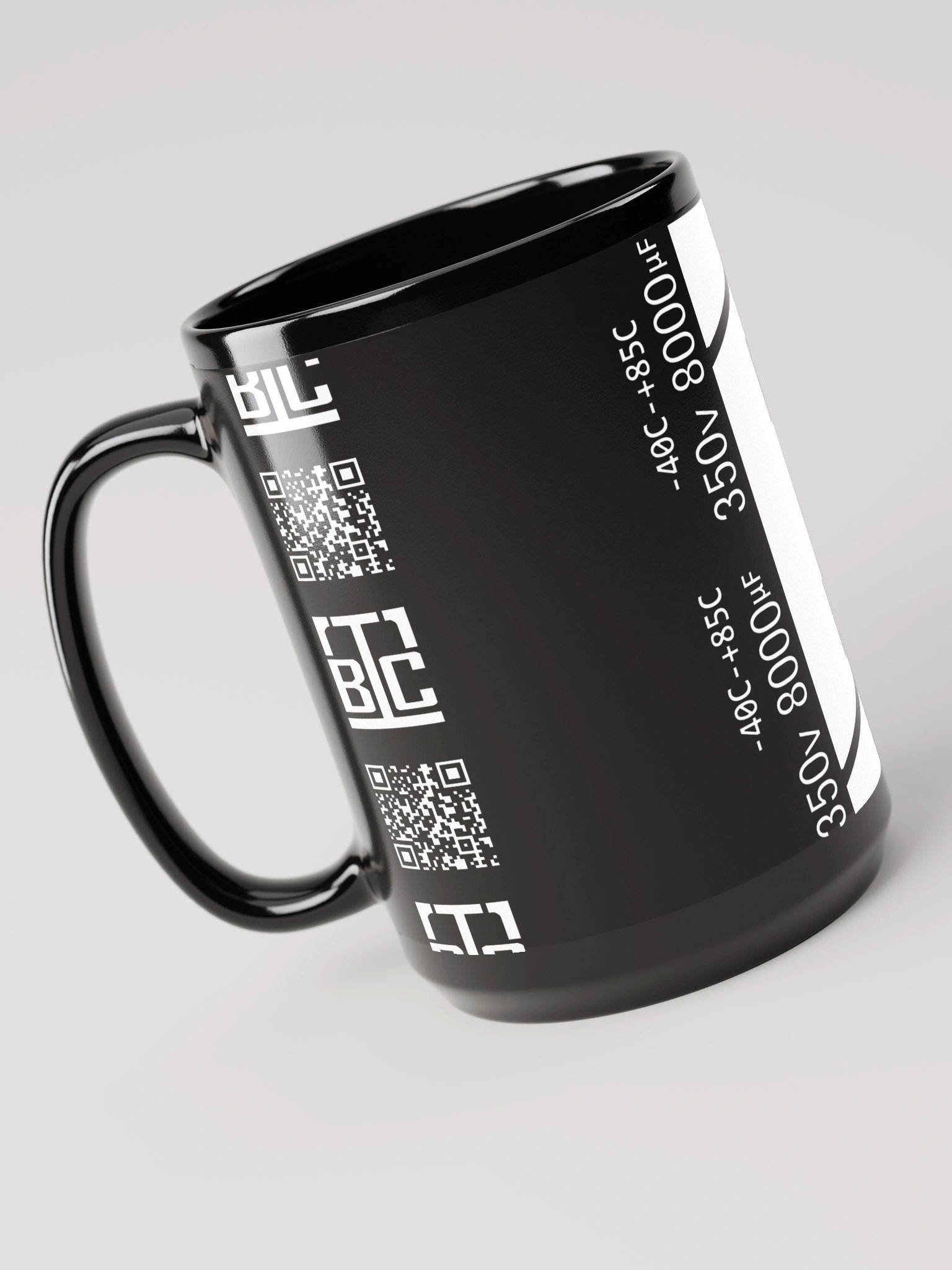 Capacitor Glossy Mug - 15oz Size - BLACK product image (4)