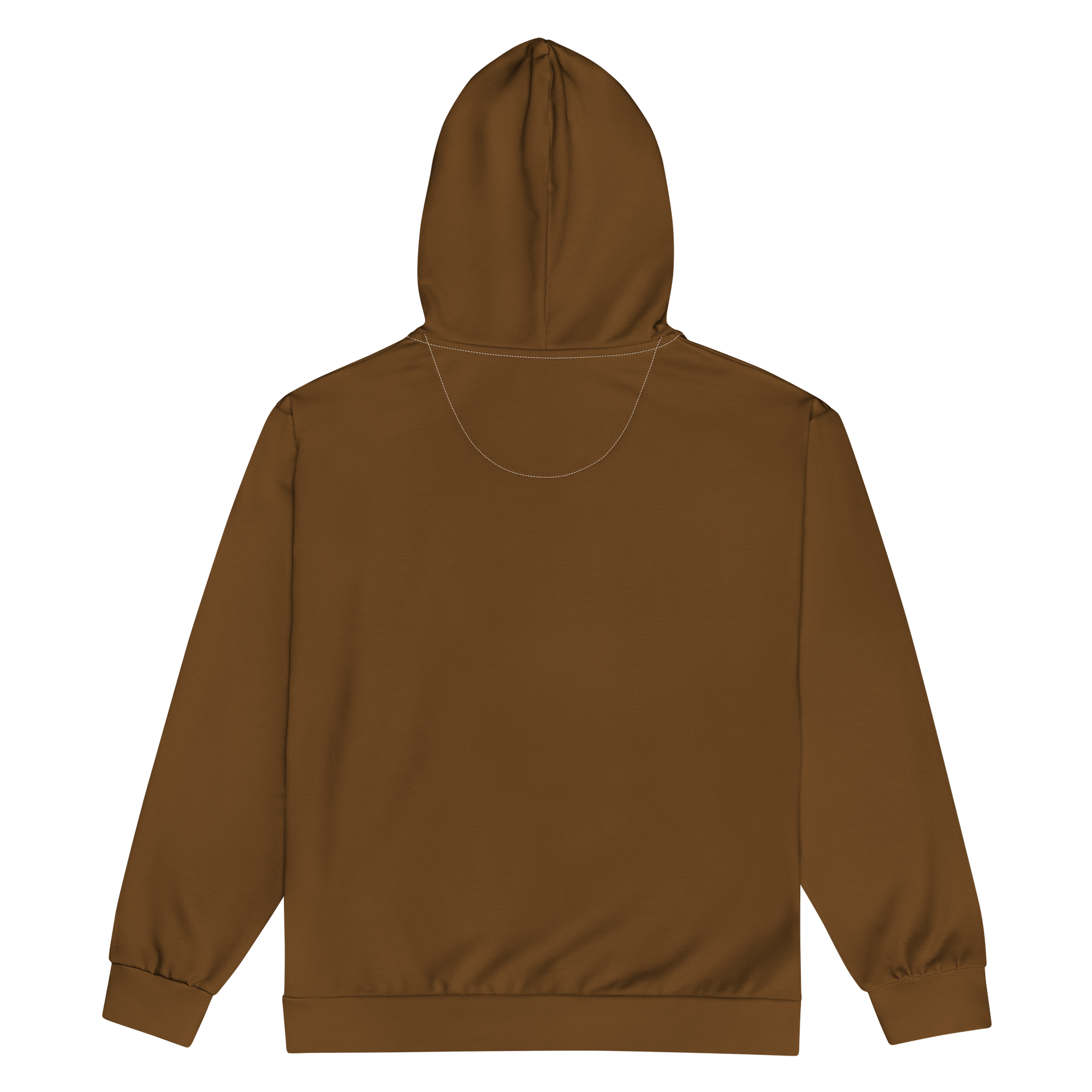 Chestnut Brown Solid Color Eco Friendly Unisex Zip Hoodie product image (2)