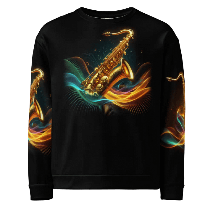 Golden Saxophone Musical Instrument - All-Over Unisex Sweatshirt #3 product image (1)