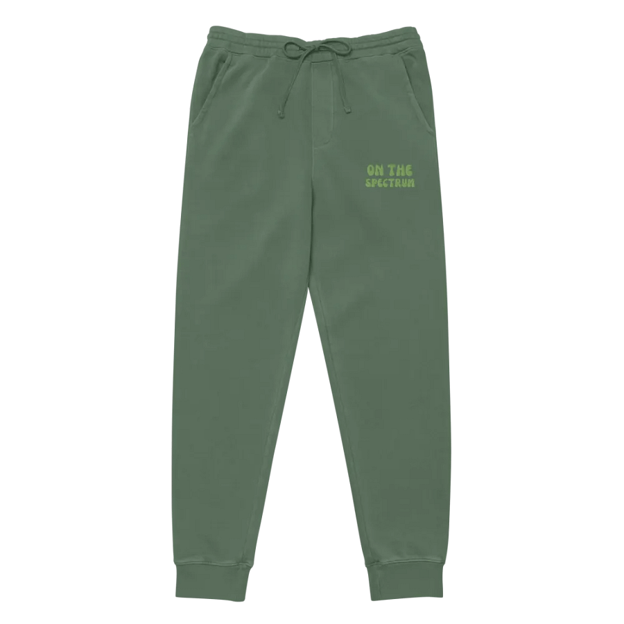 ON THE SPECTRUM (green) pigment dyed sweatpants product image (3)