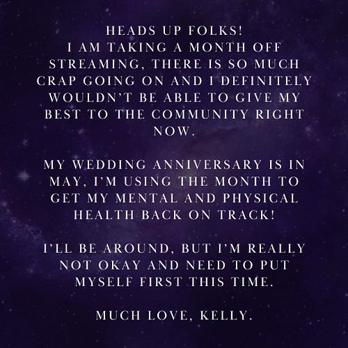 Just a heads up to explain my absence lately. 

I have experienced a lot of harassment from a community unrelated to streamin...