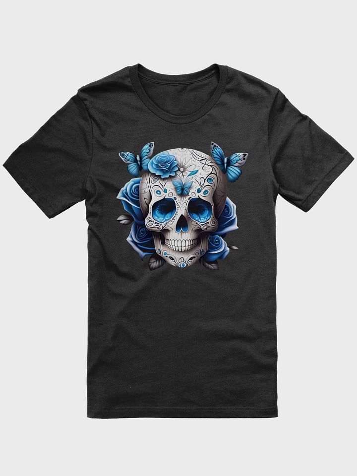 Skull Flower Blue T-shirt product image (2)
