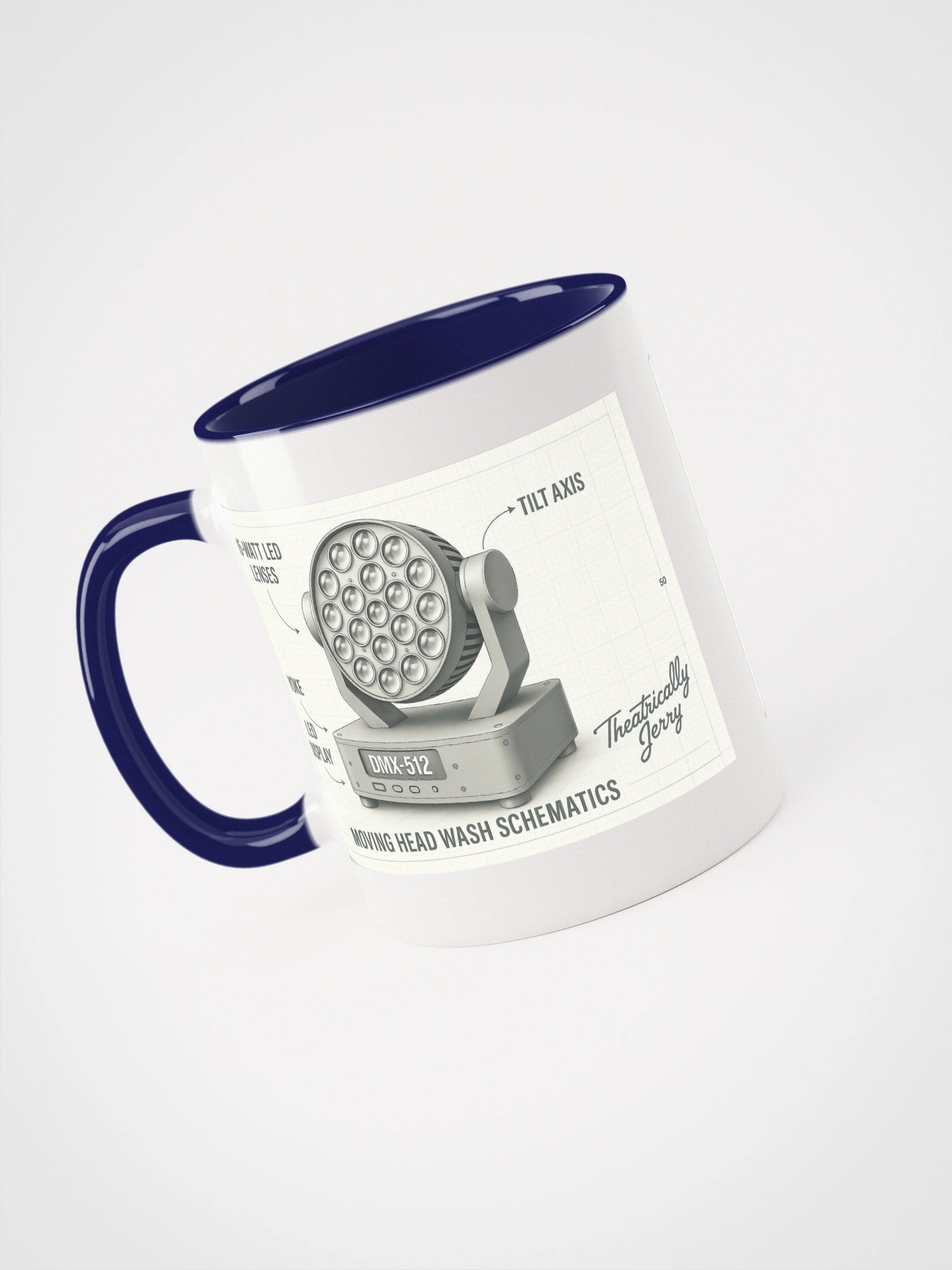 Theatrically Jerry: "Moving Head Wash Schematics" Coffee Mug product image (8)