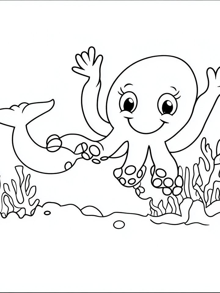 Shark and Ocean Friends Coloring Pages | Fun Underwater Adventure for Kids product image (2)