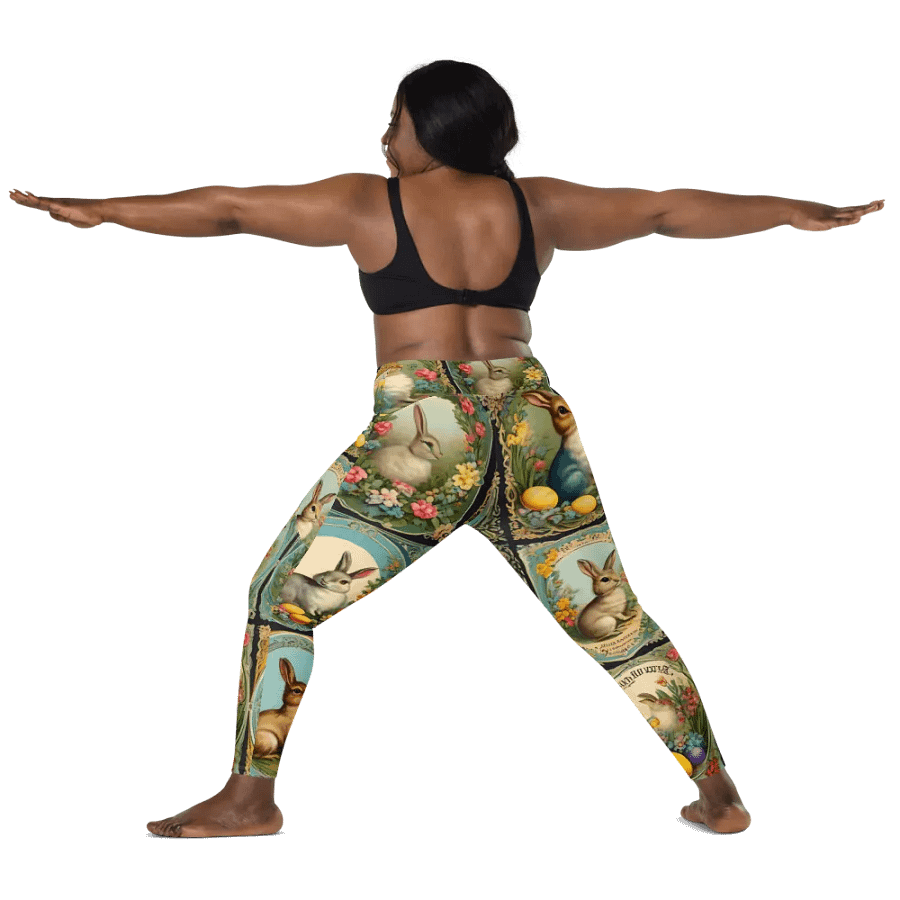Whimsical Vintage Easter Leggings With Pockets product image (4)