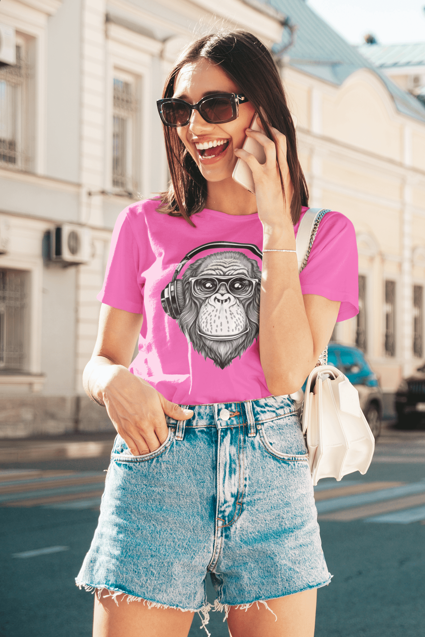 Monkey Business Womans T Shirt (Ziggy Chimp) product image (1)