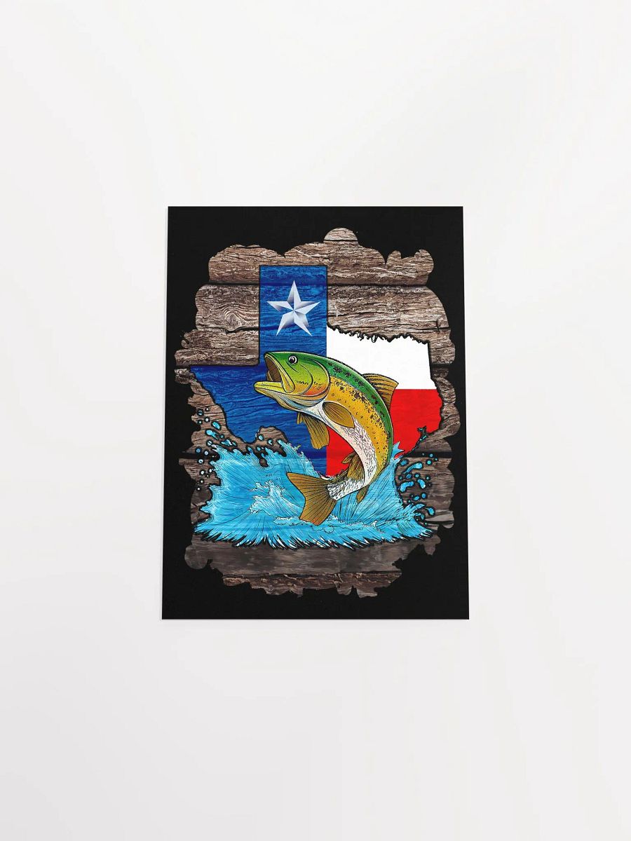 Texas State Pride Bass Fishing Rustic Art product image (21)