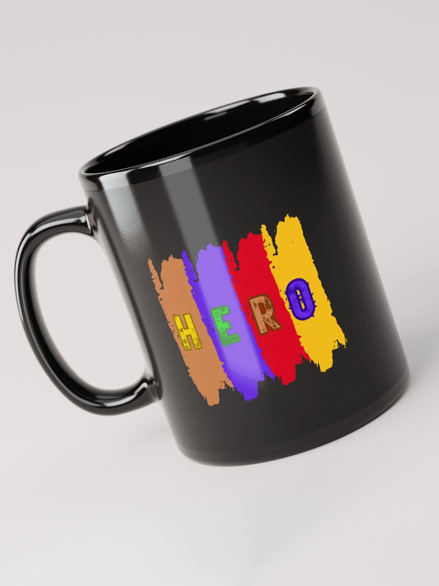 Double HERO Black Glossy Mug product image (6)