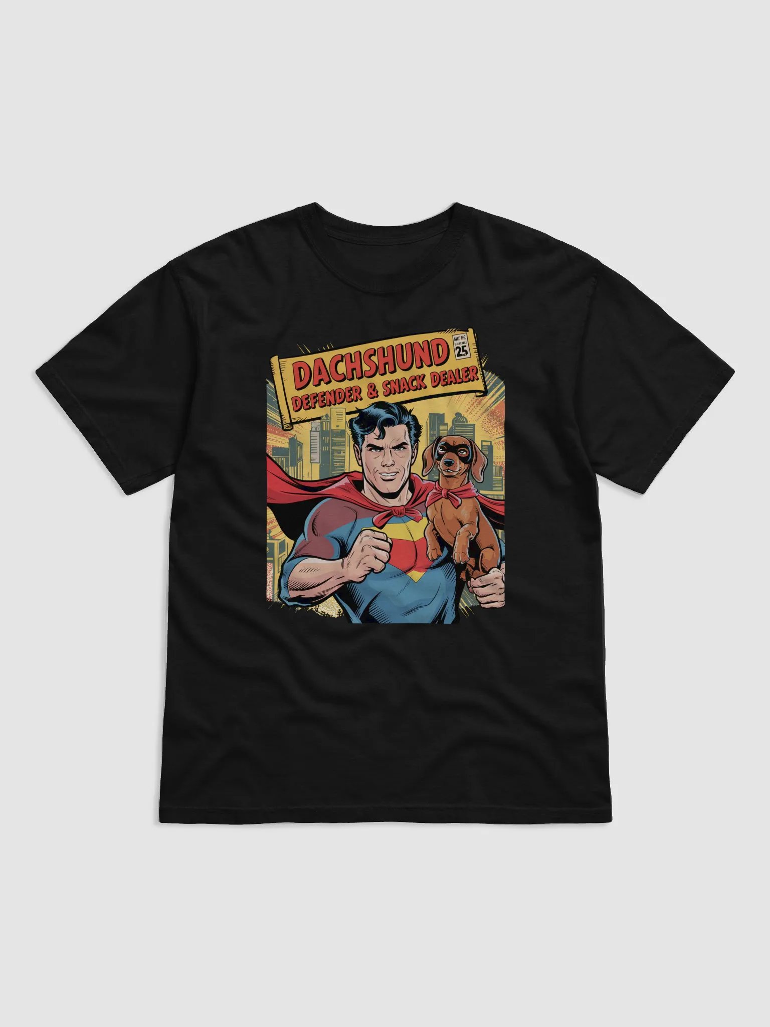 Dachshund Defender & Snack Dealer Superdad Tee product image (3)