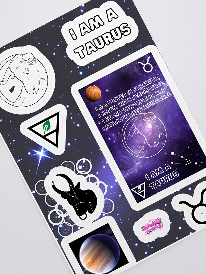 I am a Taurus Sticker Sheet product image (2)