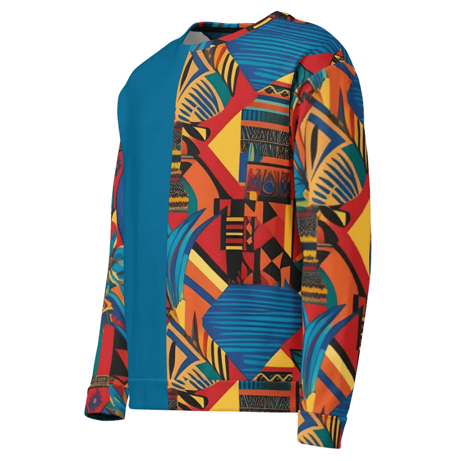 African-Inspired Pattern All-Over Print Recycled Unisex Sweatshirt product image (6)