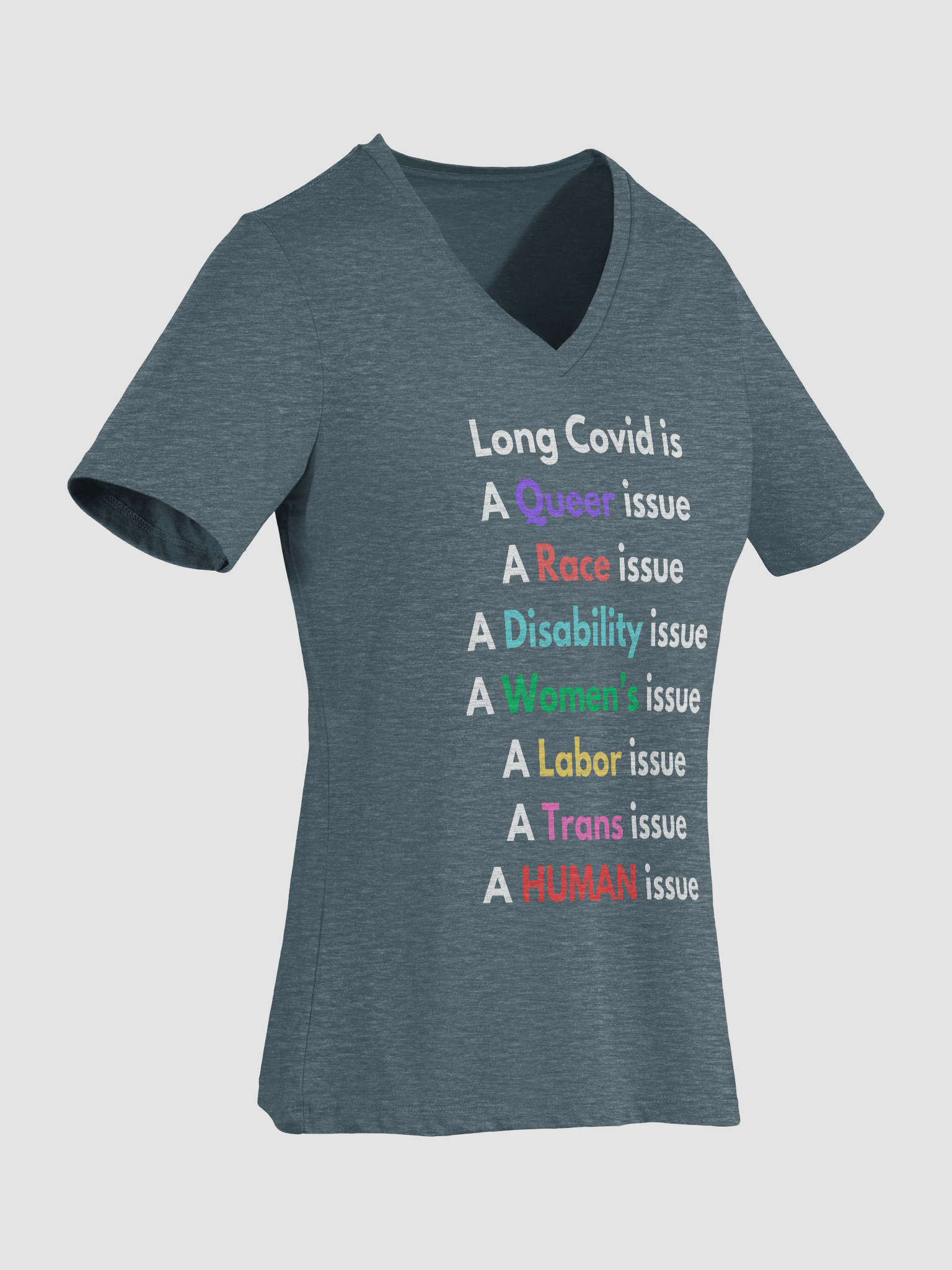 Long Covid Is Relaxed V-Neck Tee product image (33)