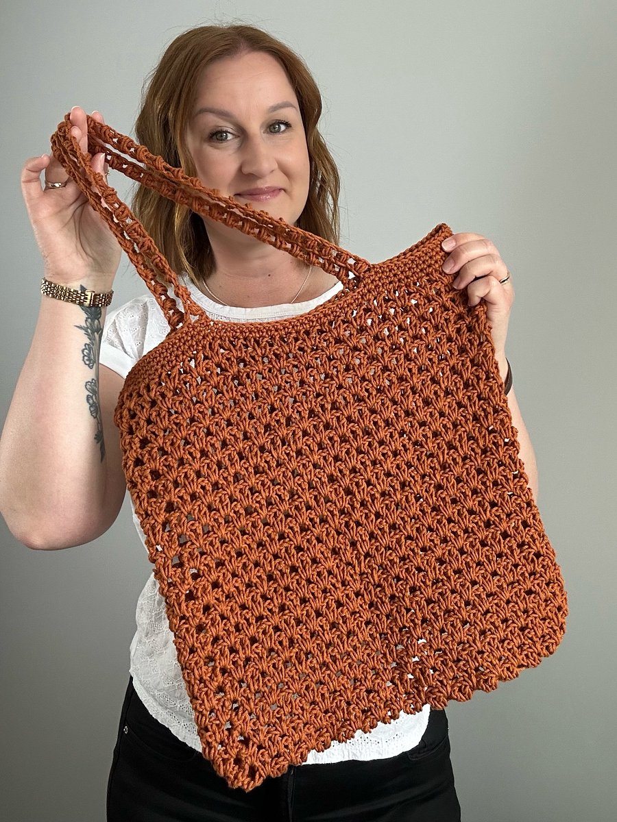 Lace Crochet Market Bag Pattern PDF Ebook - Mabel Market Bag - Eco Crochet Shopping Bag - Crochet Tote Bag product image (3)