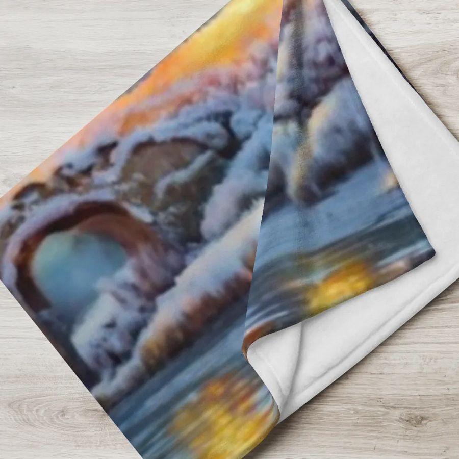 Winter Cottage Throw Blanket product image (8)