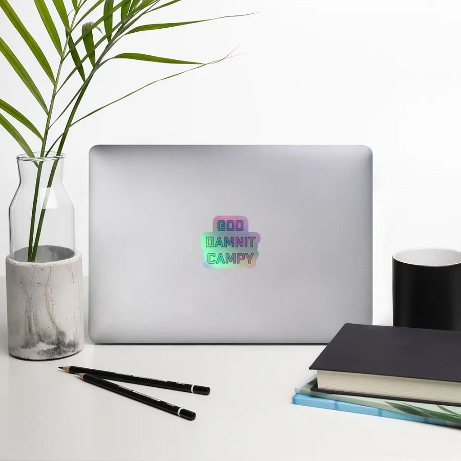 God Damnit Campy Holo Sticker product image (12)