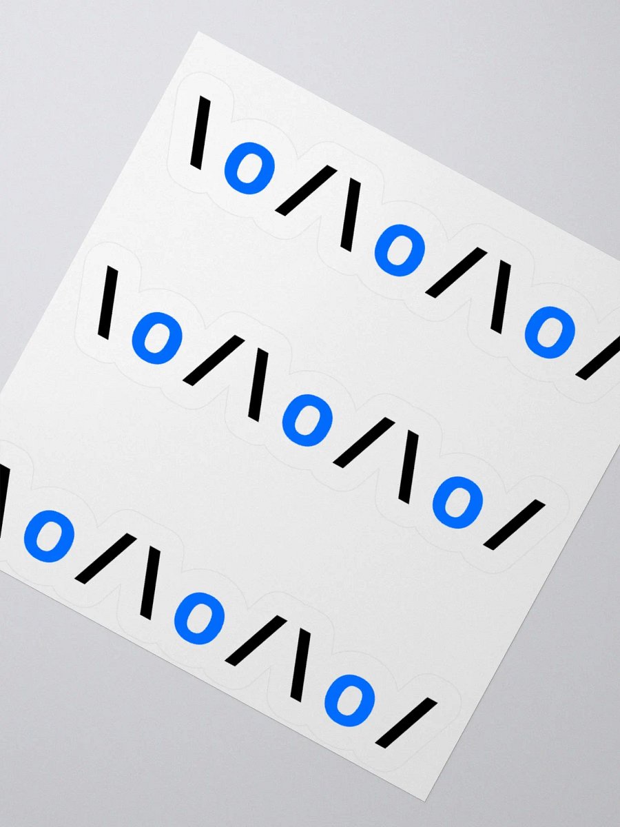 Arms Up Text Art 3 in One Kiss Cut Stickers product image (6)