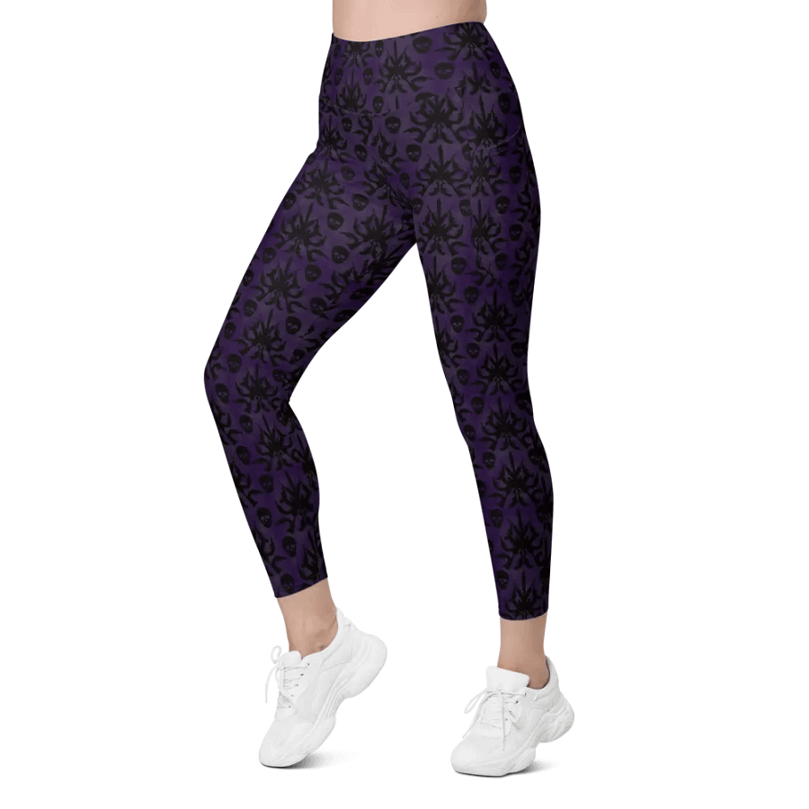 Gothic 2A High Waist Pocket Leggings - Purple product image (5)