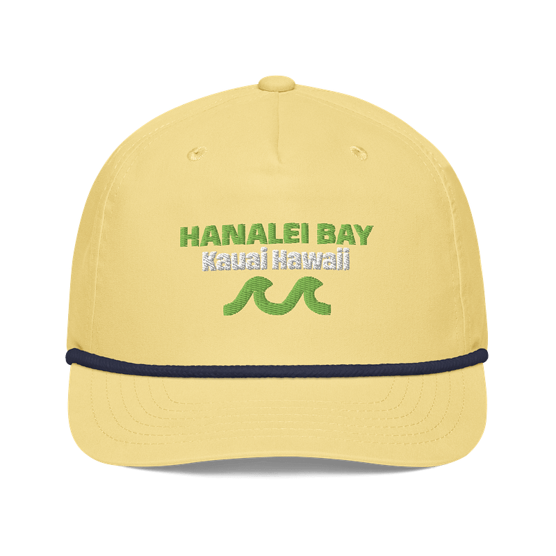 Hanalei Bay Kauai, Hawaii - Big Accessories Golf Rope Cap