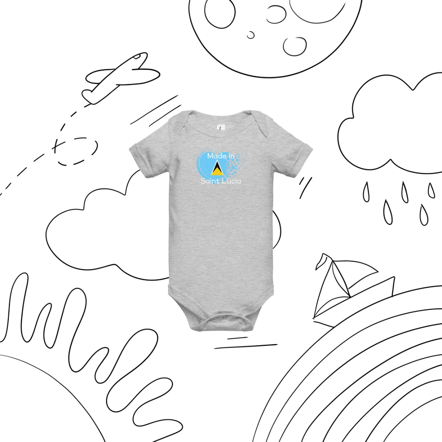 Saint Lucia Digital Heart Baby Onesie product image (54)