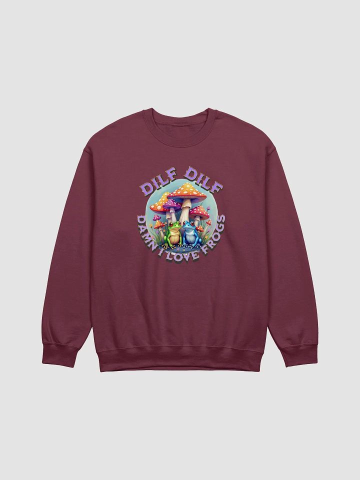 DILF Damn I Love Frogs Relaxed Comfort Classic Crewneck Sweatshirt product image (9)