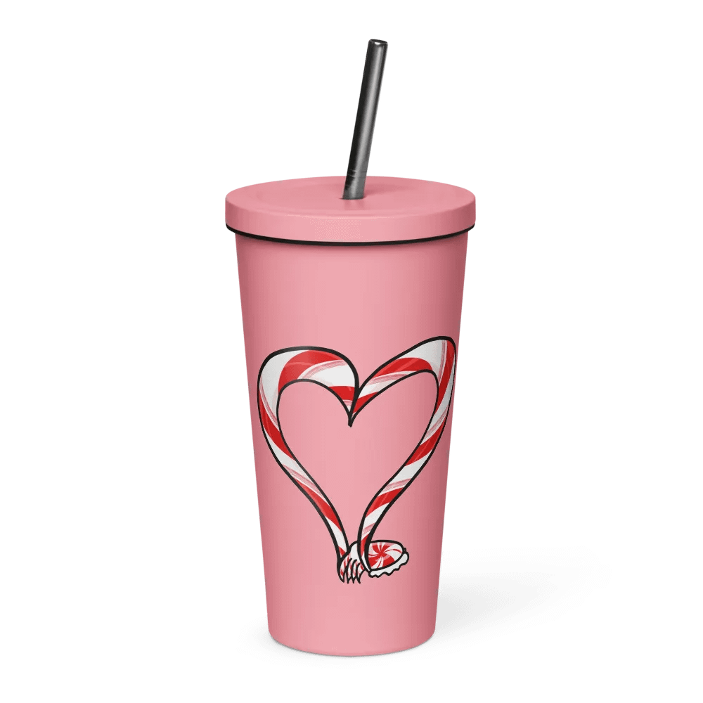Candycane Tentacle Heart Steel Tumbler product image (1)
