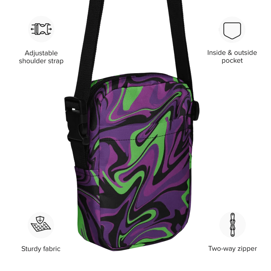 Purple Lime Swirl Utility Crossbody Bag product image (3)