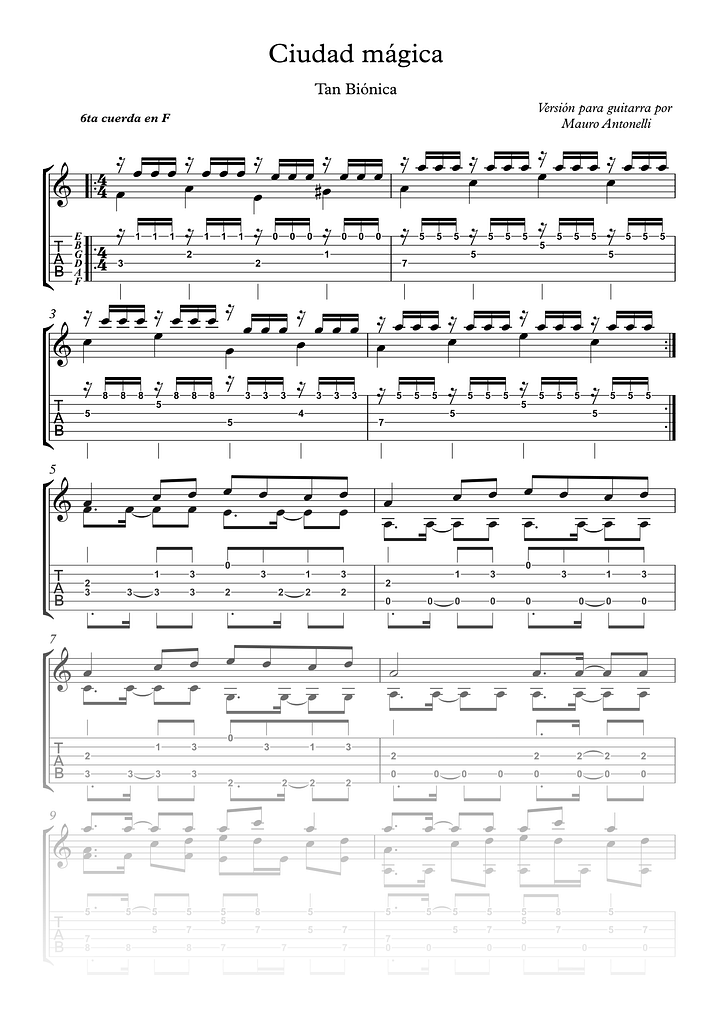 Ciudad mágica - Partitura + Tabs product image (1)