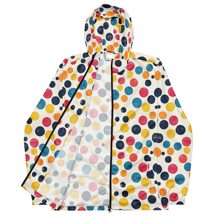 Polka Dot Illusion Vintage Retro Unisex Windbreaker product image (2)