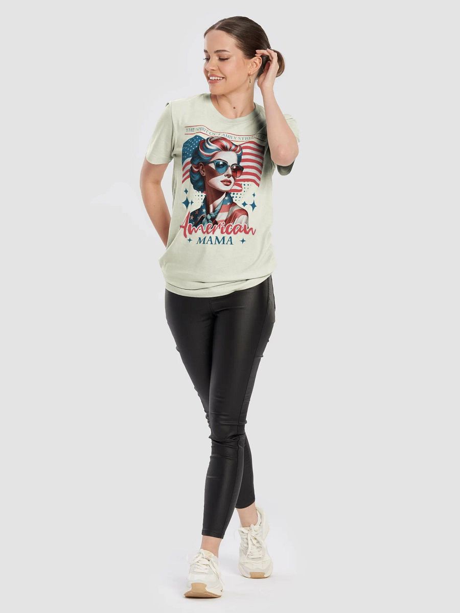 America mama shirt, USA retro funny Tshirt, gift for mother tee product image (10)