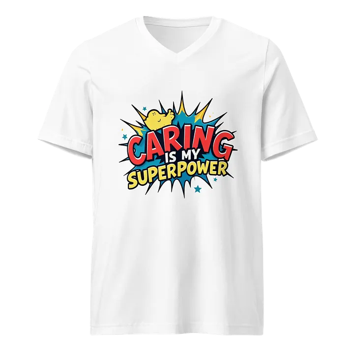 Superpower Caring V-Neck Tee product image (1)