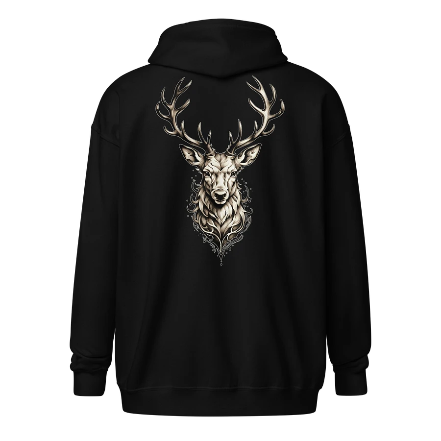 Fierce Stag Back Print zippy hoodie product image (1)