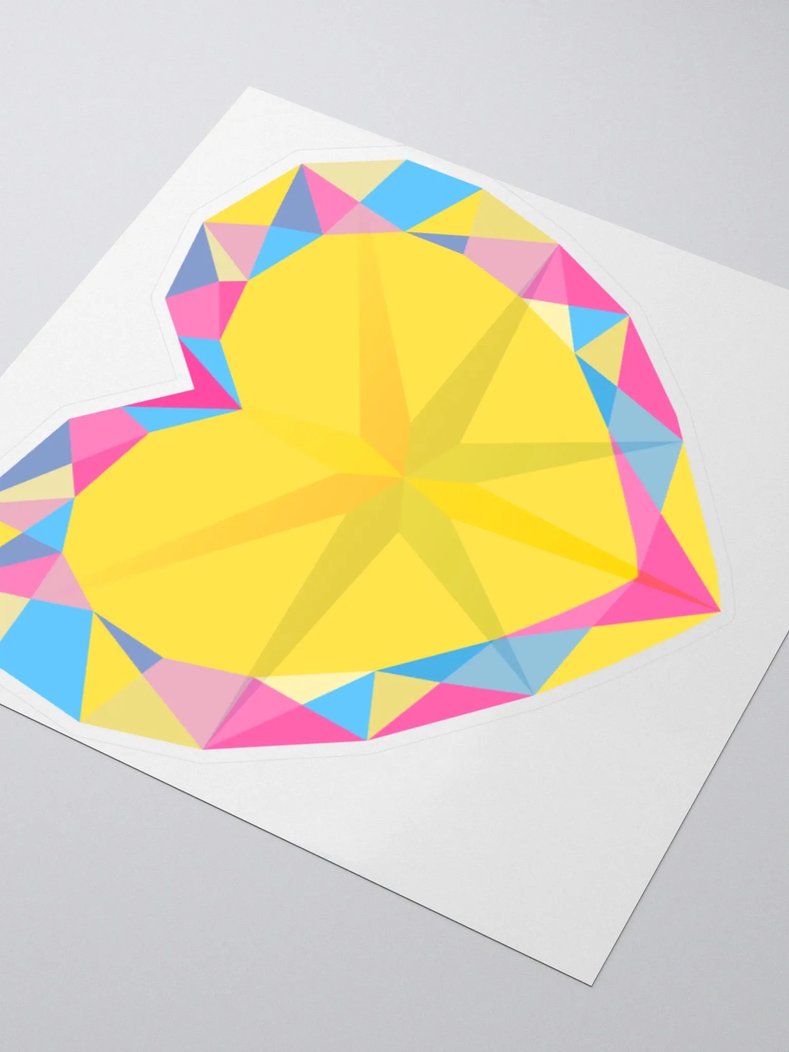 Crystal Pride Heart (Pan Pride) Cut Sticker product image (3)