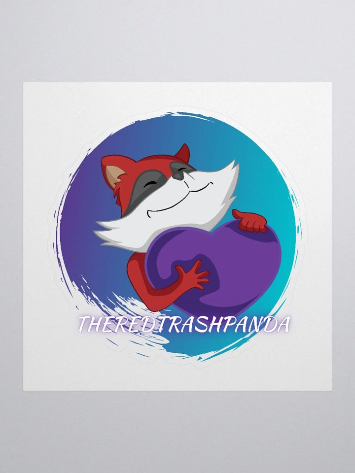 Red Trash Panda Love Sticker product image (4)