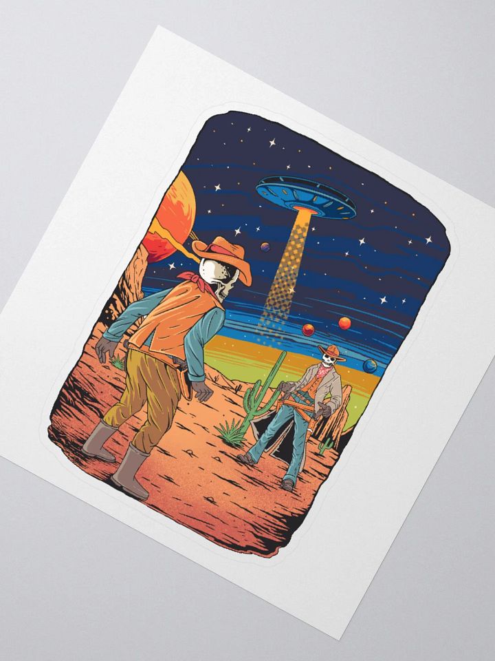 Skeleton Space Cowboys Sticker product image (2)