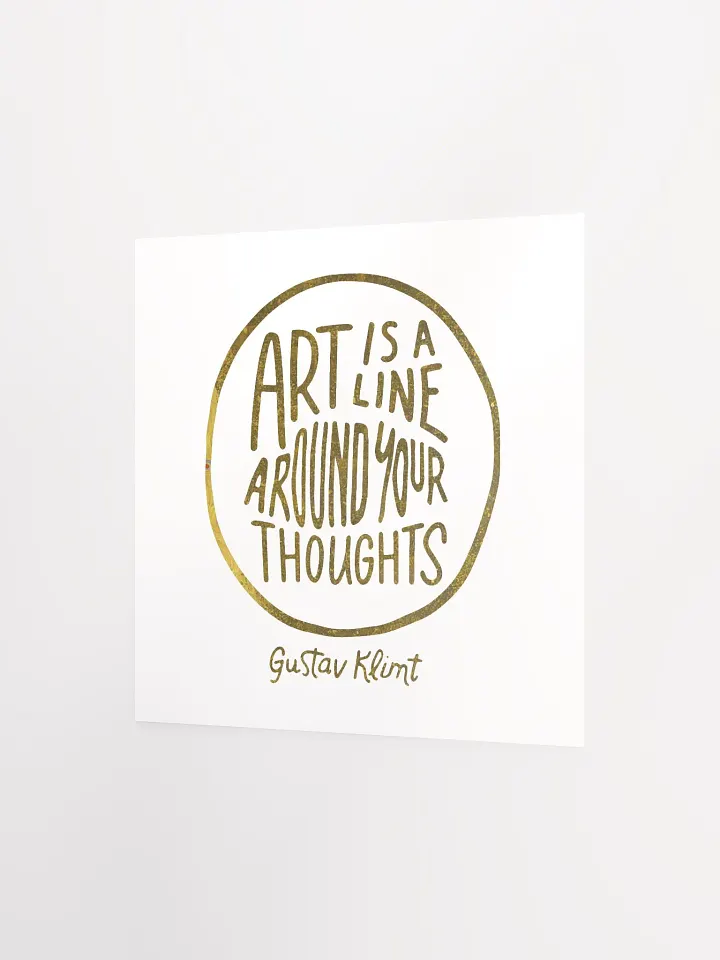 Gustav Klimt: "Art Is A Line" Quote - Print product image (2)