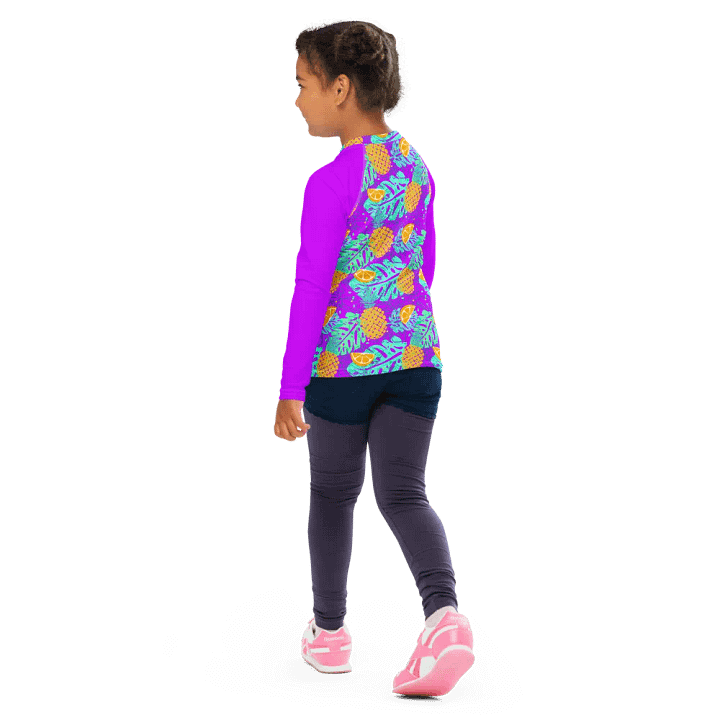 Tropical Citrus Splash Kids Rash Guard product image (2)