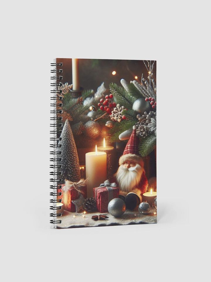 Cheerful Christmas Tree Decorated Spiral Dotted Notebook Journal product image (1)