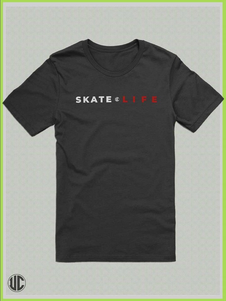 Skater T-Shirt | Skate + Life | Minimalistic Skater Wear product image (9)