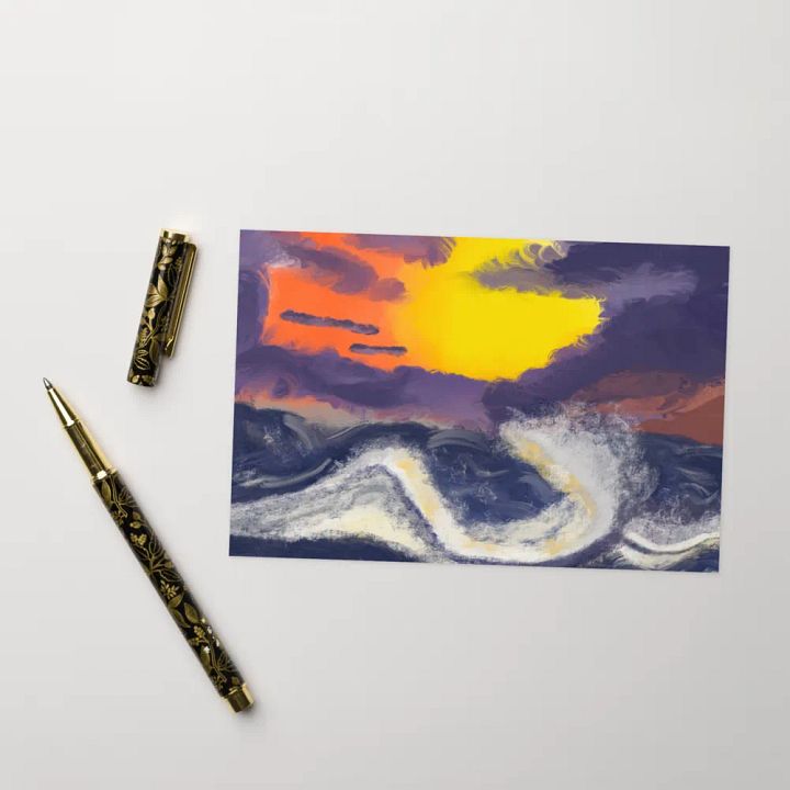 Sunset Ocean Card product image (2)