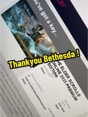 Thank you @Bethesda  #GiftedbyBethesda #bethesdagamestudios #elderscrollsonline #ElderScrollsOnline2025PremuimEdition #eso2025 #eso #keymailer 