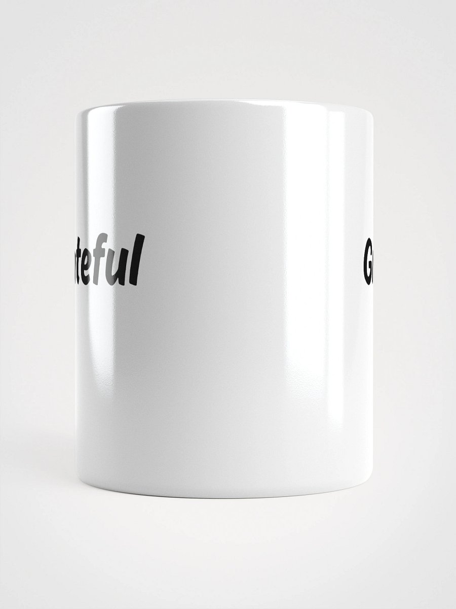 “Grateful” Upbeat Glossy White Mug product image (14)