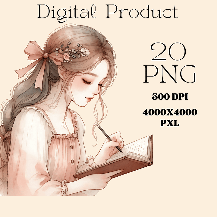 Boho Planner Clipart Soft Pink and Beige product image (2)