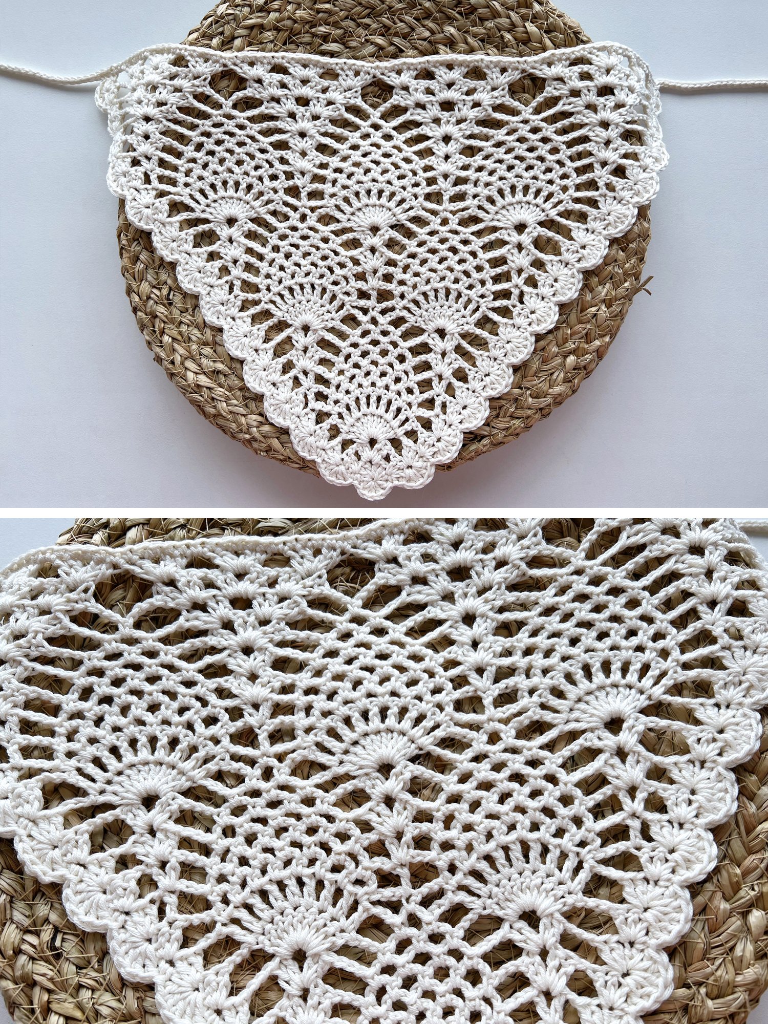 Crochet Pattern: Lacy Pineapple Bandana product image (2)