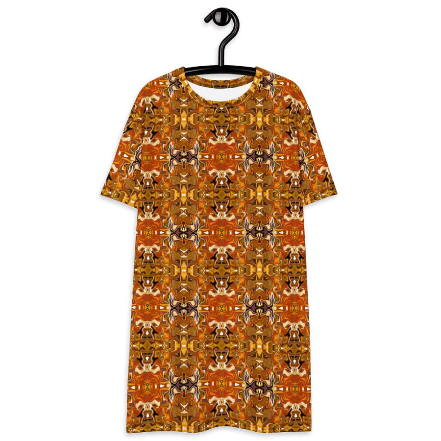 Brown African Inspired T-Shirt Dress product image (6)