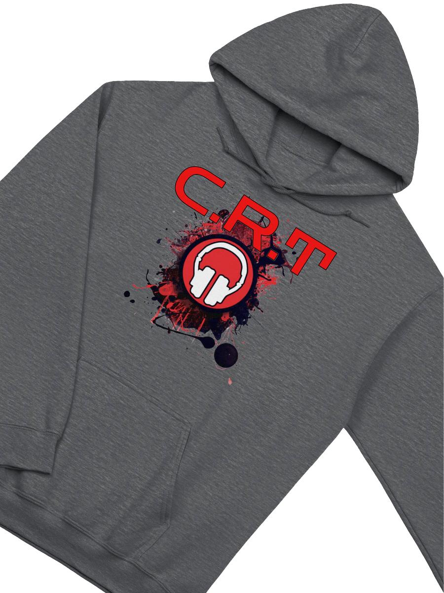 Front | Back | Arm Print CRT Paint Splatter Headphones Gildan® Classic Hoodie product image (3)