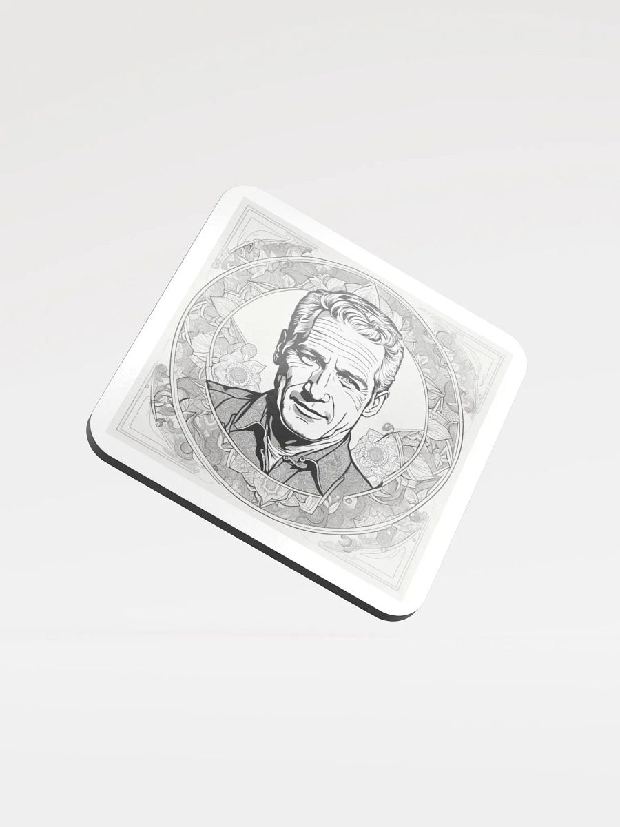 Ornate Monochrome Man Cork Coaster product image (1)