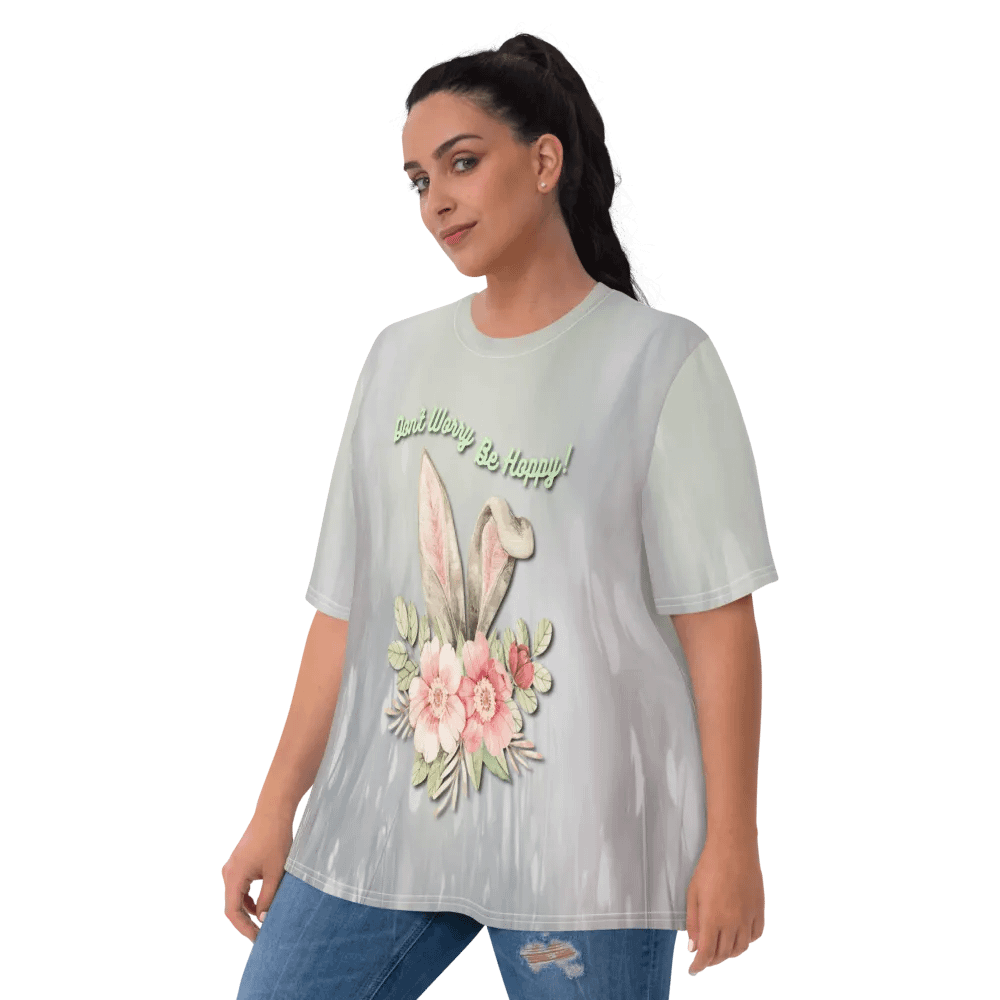 Don't Worry Be Hoppy! Easter All Over Print T-shirt product image (10)