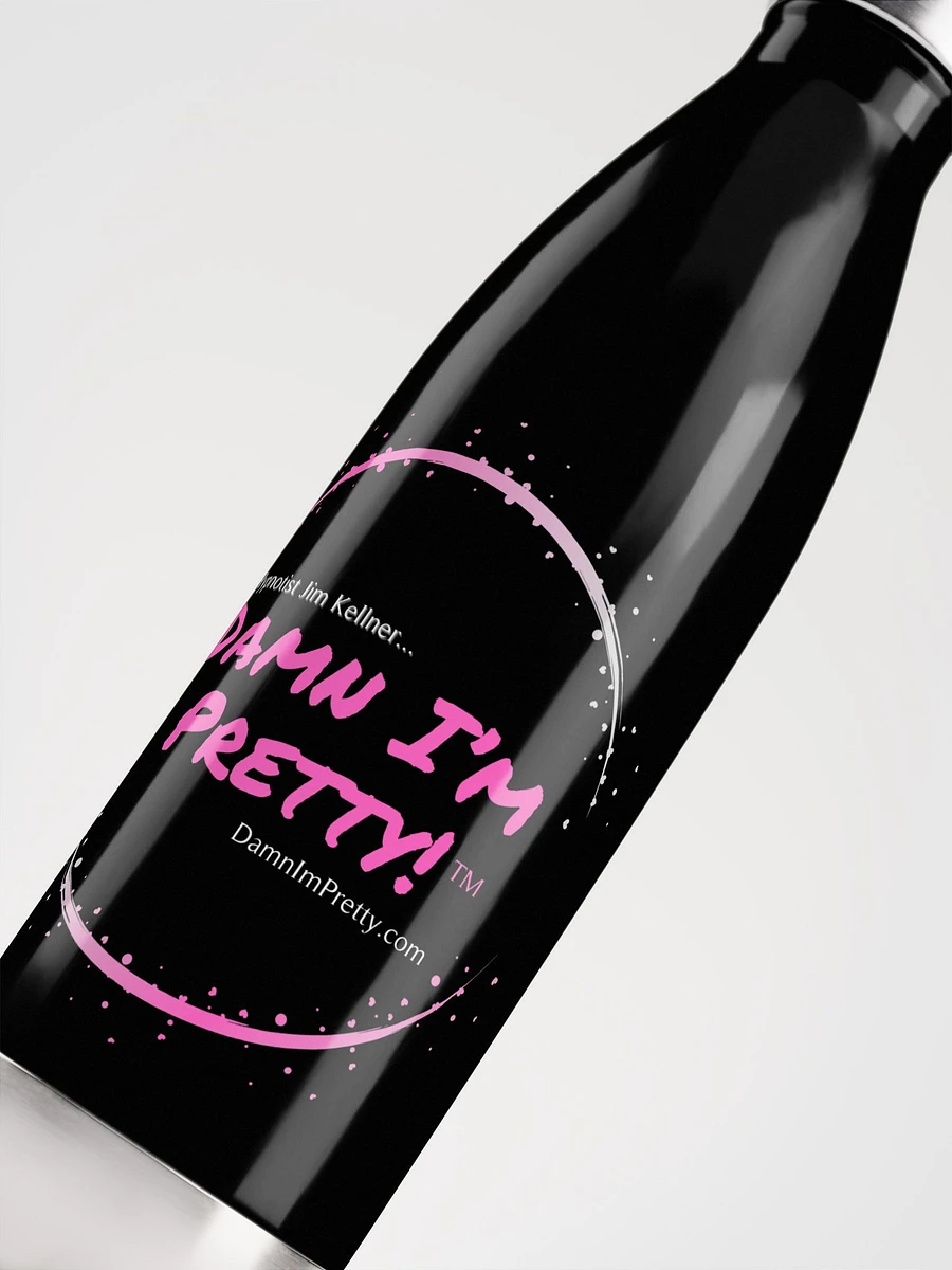 Damn I'm Pretty! Water Bottle - PINK Lettering w/ Circle product image (5)